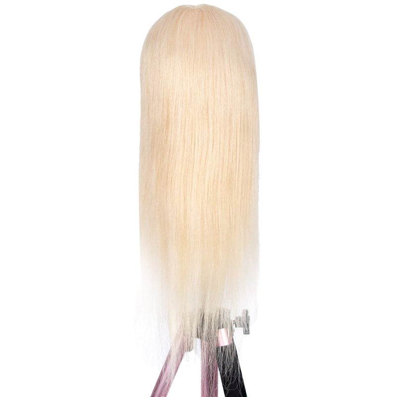 gexworldwide GEX 100% Human Hair Mannequin Head Blonde Training Practice Head for Styling Dying Cutting 613#Blonde (18â€) - Image 4